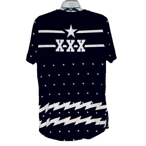 Square Zero Men's Small Black / Multicolor Shirt Embroidered / Side Zip Dbl Side - Picture 3 of 7